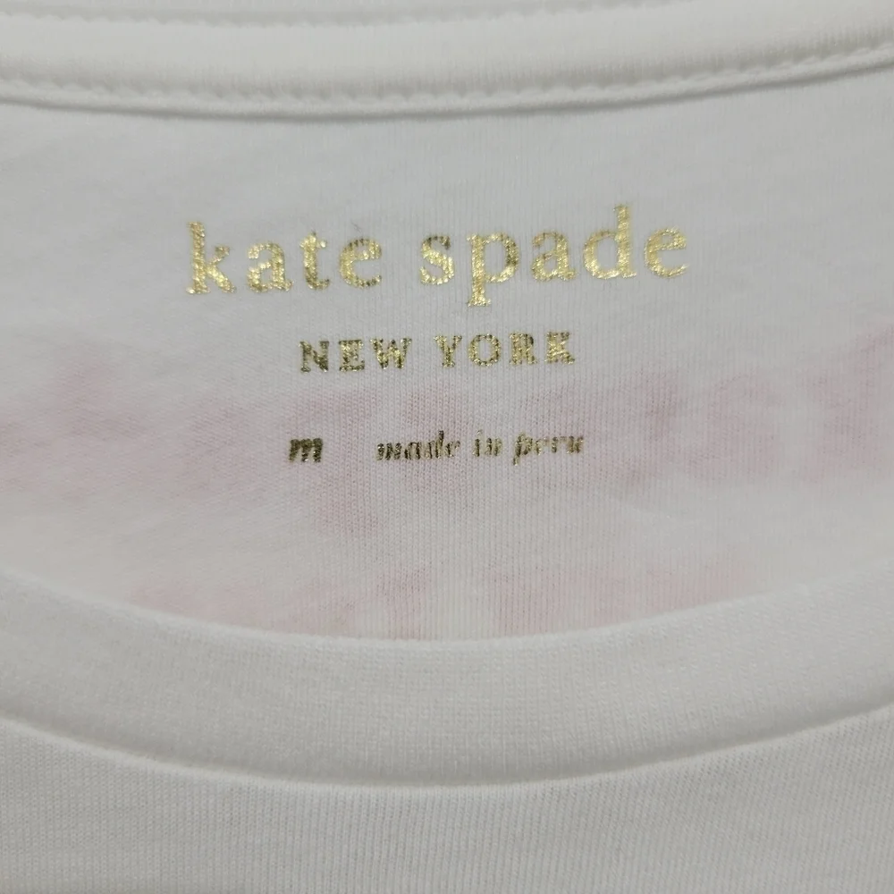 Kate Spade Rainbow Pride Heart Patch T Shirt Size Medium